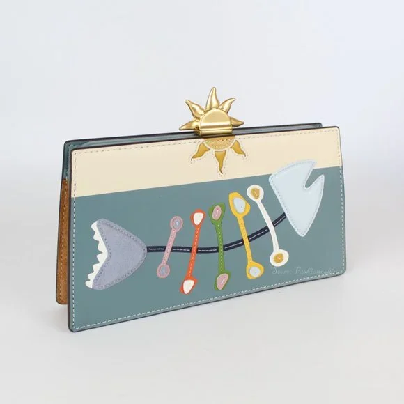 NWT TORY BURCH Fish-appliqué Frame Leather Crossbody Bag - Picture 7 of 16